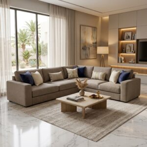 Luxury L-Shape Sofa Set – Modern Living Room Collection